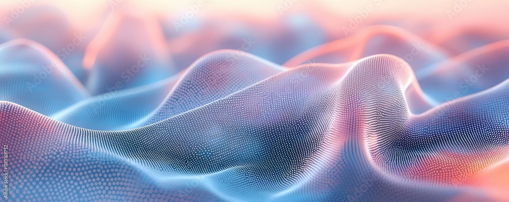 Poster Dots abstract background idea. Abstract waves in soft textures create a colorful and calming visual landscape.