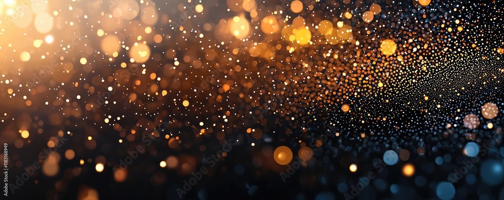 Poster Dots abstract background idea. Vibrant bokeh lights creating a stunning visual effect with depth and color.