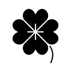 Clover icon in glyph style