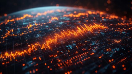 Obraz premium Global Data Network Abstract Background.