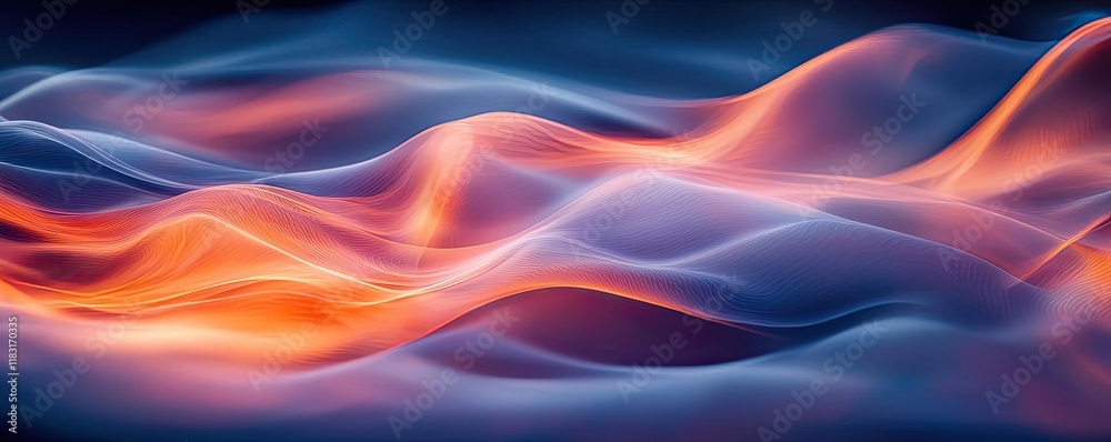 Aufkleber Fire abstract background concept. Abstract colorful waves of light create a tranquil and dynamic visual sensation.