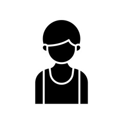 Male athlete icon in glyph style