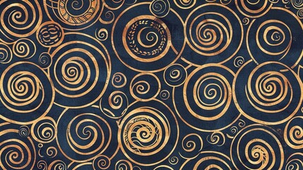Obraz premium spiral seamless pattern wallpaper
