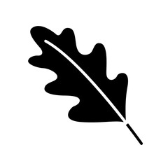 Leaf icon in glyph style