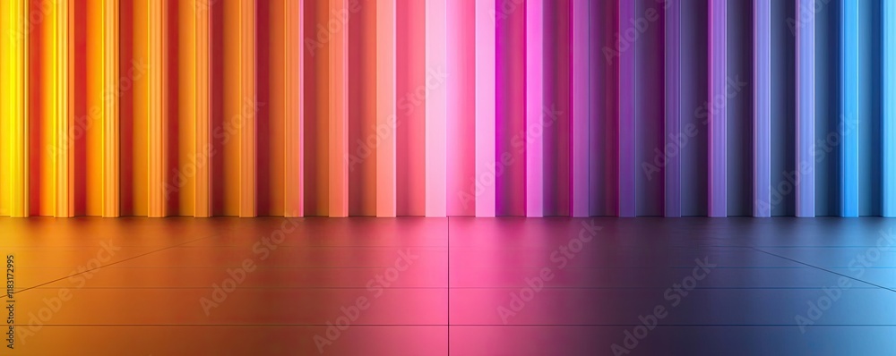Poster Floor abstract background concept. Vibrant gradient wall design showcasing a spectrum of colors for creative projects.