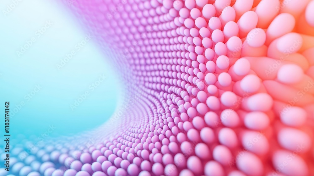 Poster Dots abstract background idea. Colorful abstract background with flowing shapes and round elements in vibrant hues.