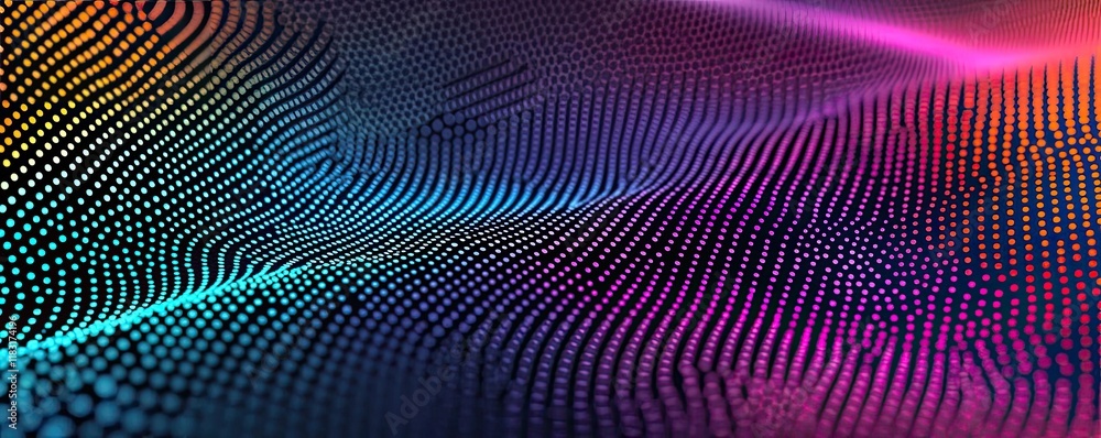 Aufkleber Dots abstract background idea. Abstract colorful wave pattern with vibrant gradients and dynamic digital design elements.