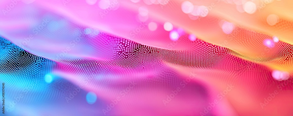 Aufkleber Dots abstract background idea. Abstract colorful waves create a vibrant and dynamic visual experience.