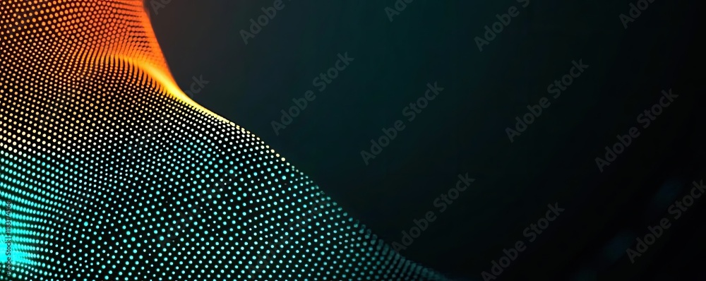Aufkleber Dots abstract background idea. Abstract digital wave patterns in vibrant colors, representing technology and design.