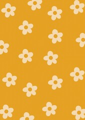 Retro seamless background with flowers. Simple retro flower background for design in high quality.