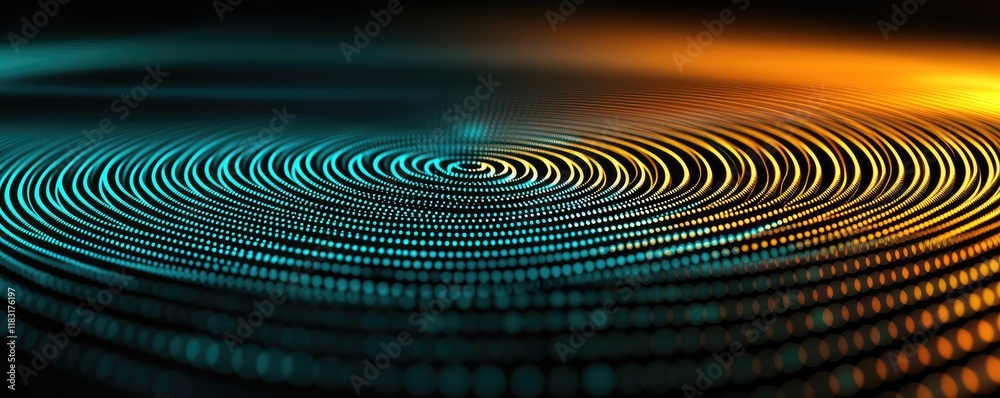 Aufkleber Dots abstract background idea. Abstract circular pattern with vibrant colors and light effects for digital backgrounds.
