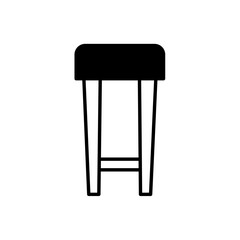 Stool icon in glyph style