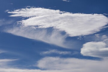 High clouds seen from an airplane, Japan