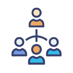 team concept icon design