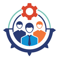 team concept icon design