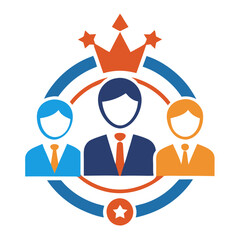 team concept icon design