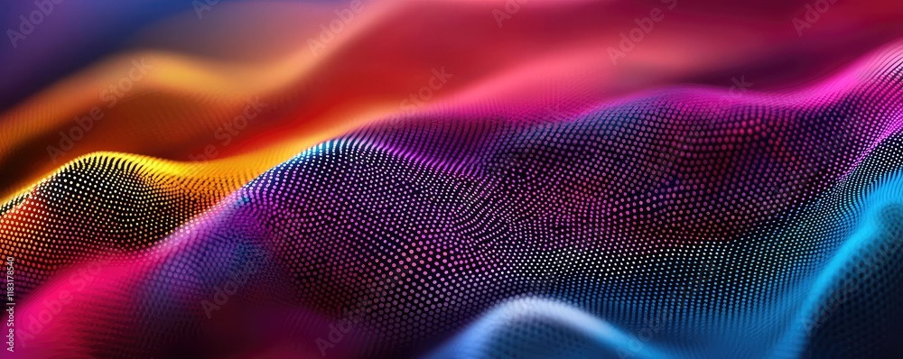 Poster Dots abstract background idea. Vibrant abstract wave patterns with a mix of colors creating a stunning visual impact.