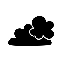 Cloud icon in glyph style