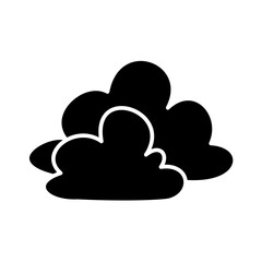 Cloud icon in glyph style