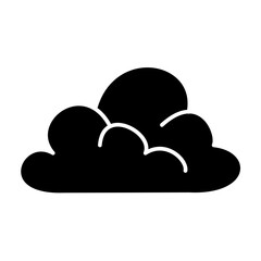 Cloud icon in glyph style