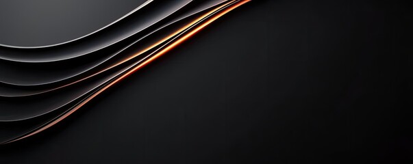 Fototapeta premium Fire abstract background concept. Elegant abstract background with layered curves and subtle glowing accents.