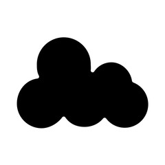 Cloud icon in glyph style
