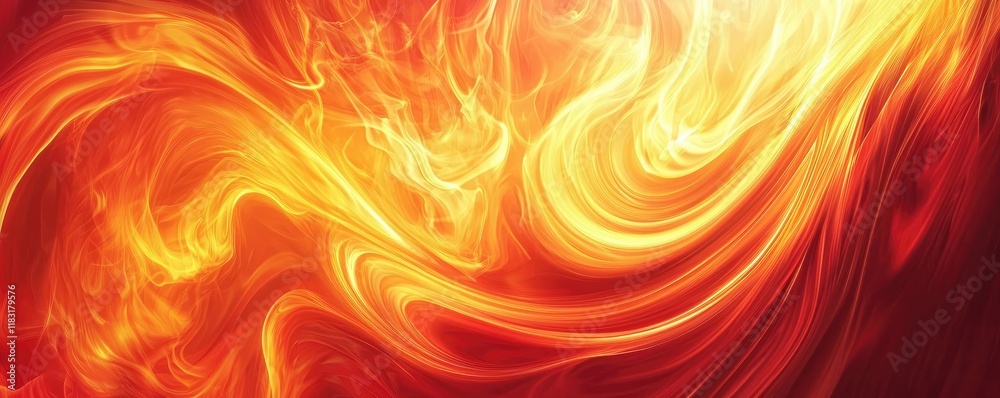 Poster Fire abstract background concept. Vibrant abstract flames swirling with energy and dynamic movement in vivid colors.