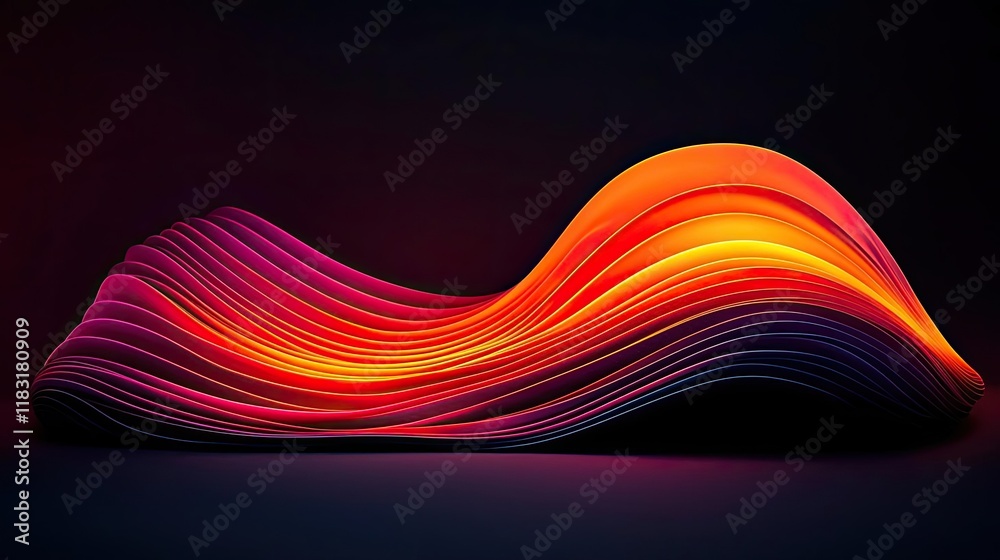 Poster Fire abstract background concept. Vibrant waves of color create a dynamic abstract background for design projects.