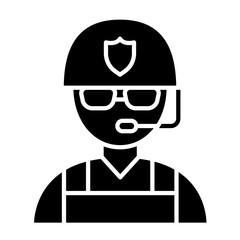 commando team icon in glyph style