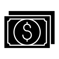 Banknote icon in glyph style