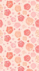 Roses pattern background seamless.