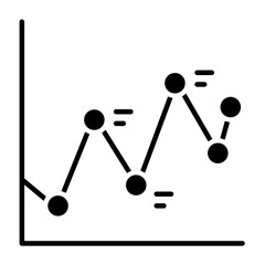 graph icon in glyph style