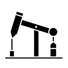 Oil industry icon in glyph style