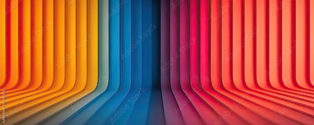 Poster Floor abstract background concept. Vibrant gradient lines create a dynamic and colorful abstract background design.