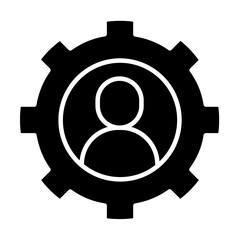 Edit profile icon in glyph style