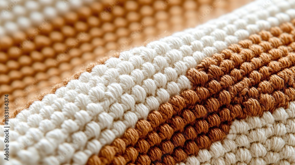 Poster Dots abstract background idea. Close-up of a textured fabric showcasing a woven pattern in warm earthy tones.
