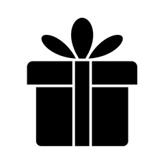 Gift icon in glyph style