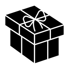 Gift icon in glyph style