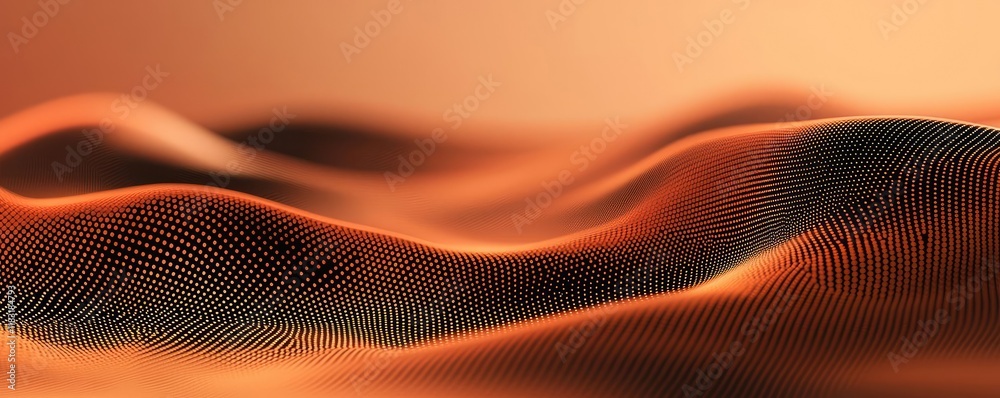 Poster Dots abstract background idea. Abstract waves of orange and brown create a smooth, flowing texture in digital design.