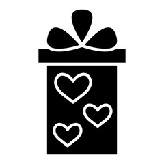 Giftbox icon in glyph style