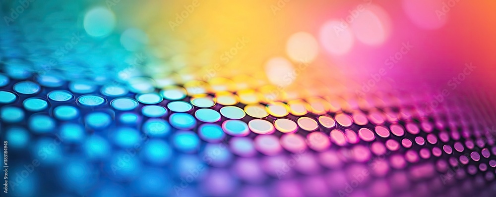 Poster Dots abstract background idea. Vibrant abstract background with colorful dots in a wave pattern, ideal for designs.