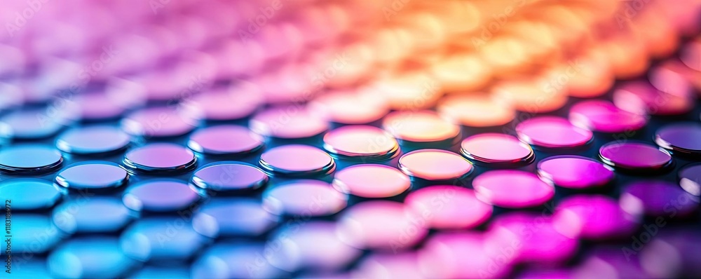 Aufkleber Dots abstract background idea. Vibrant pattern of colorful dots creating an abstract visual texture.