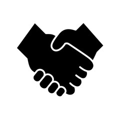 Hold hand icon in glyph style