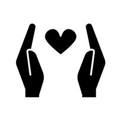 Obraz premium heart House icon in glyph style