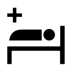 Fototapeta premium Patient icon in glyph style