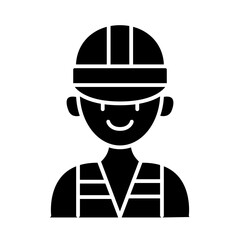 Repairman icon in glyph style