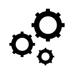 Cog, gear icon in glyph style