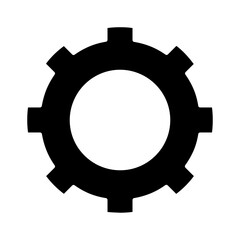 Gear icon in glyph style