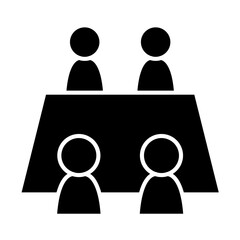 Meeting icon in glyph style