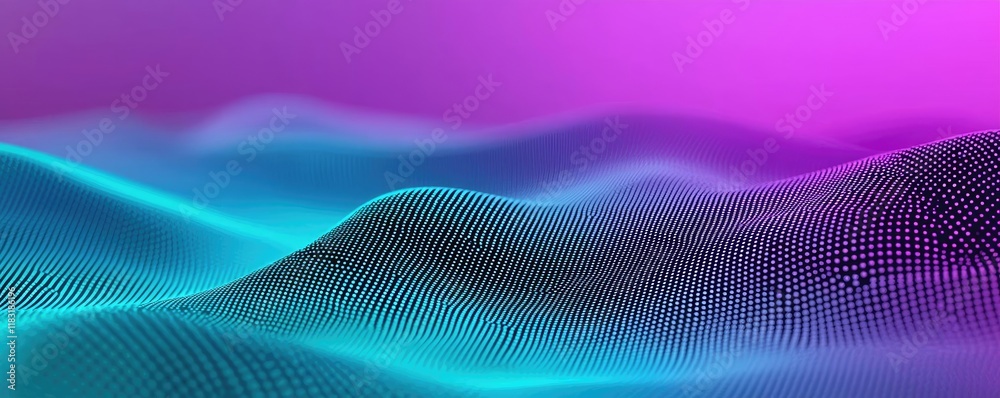 Aufkleber Dots abstract background idea. Abstract waves of vibrant colors create a mesmerizing digital landscape.